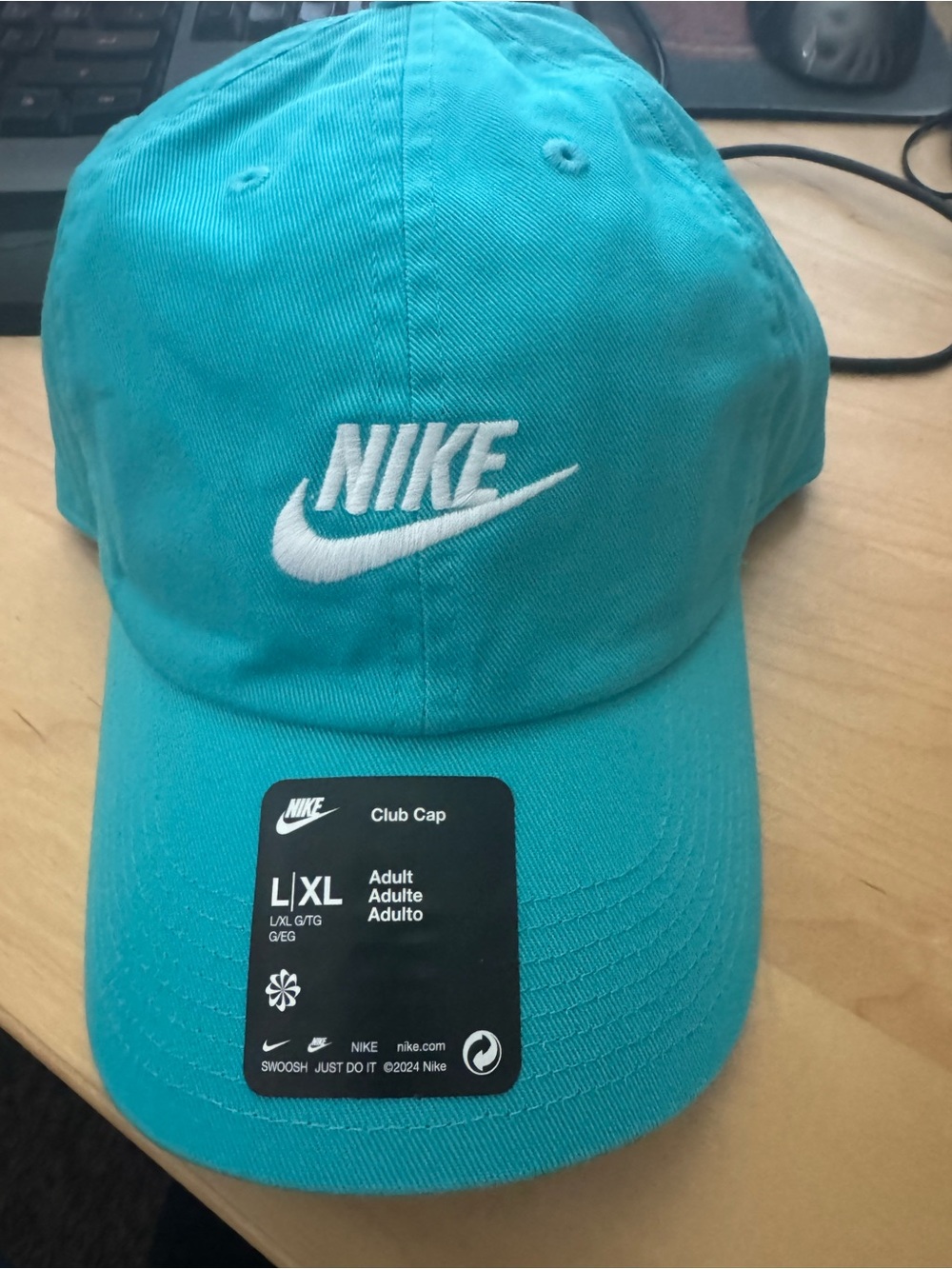 Nike Teal Club Cap with White Logo L/XL